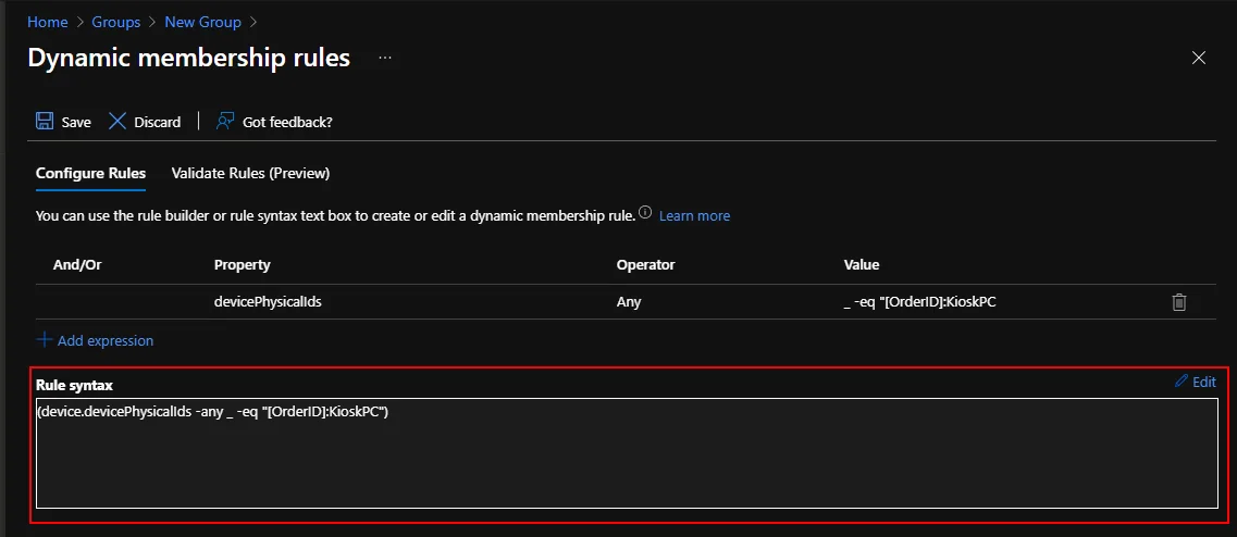 Windows kiosk PC setup in Microsoft Intune