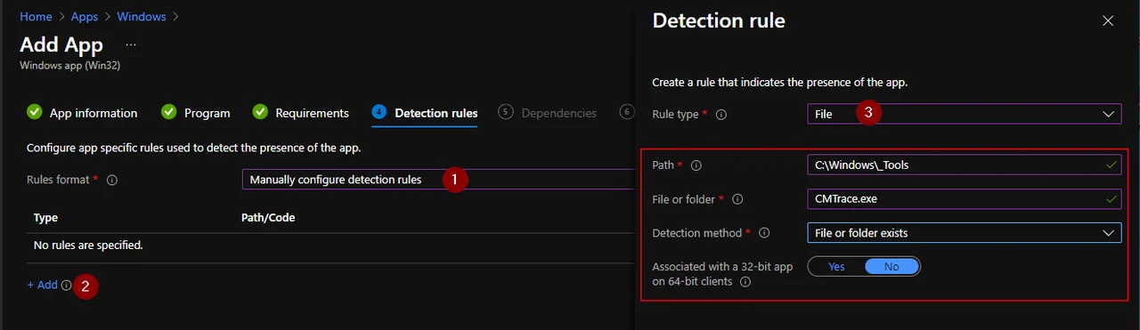 Eine Win32-App mit Intune bereitstellen (Cmtrace)