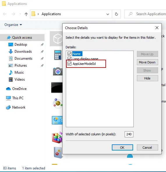 Die Application User Model ID (AUMID) ermitteln