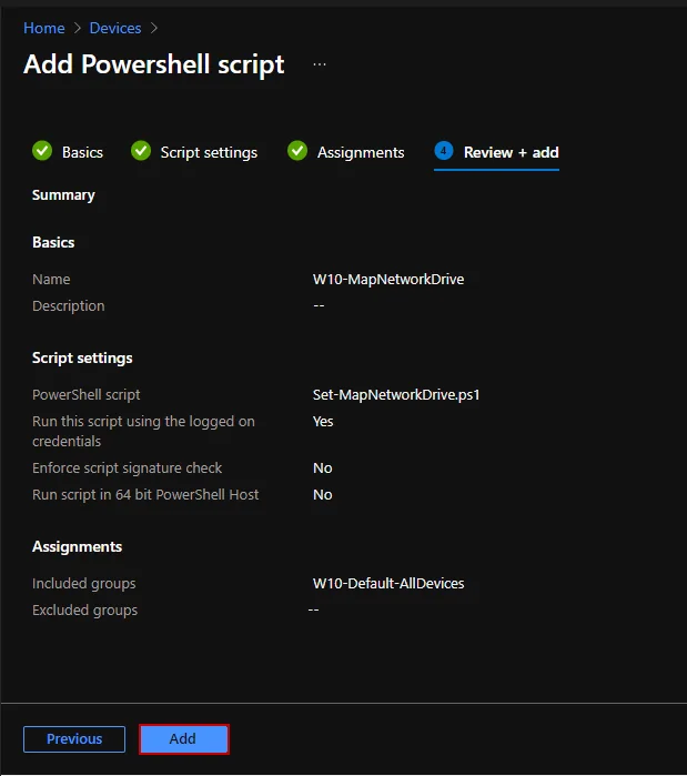 Ein Netzlaufwerk mit Intune verbinden