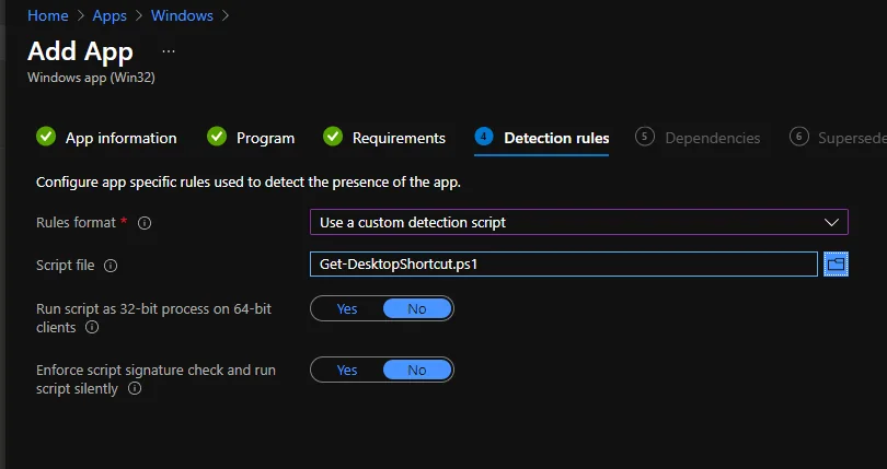 Eine Desktop-Verknüpfung zu einer Website mit Microsoft Intune erstellen