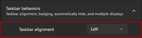 Windows 11 Taskleisten-Ausrichtungseinstellungen in Intune