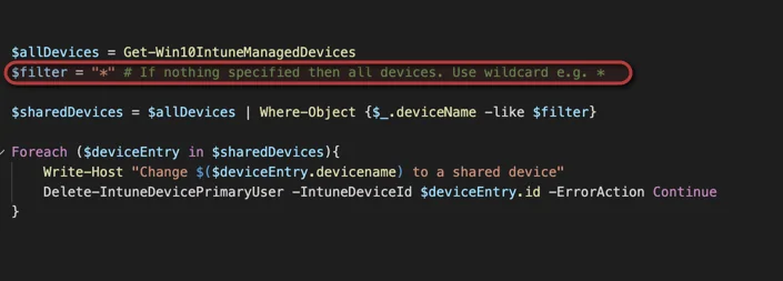 Primären Benutzer von Intune-Geräten mit PowerShell entfernen (Umwandlung in ein gemeinsam genutztes Gerät)