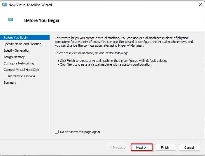Einrichtung einer Windows 11 virtuellen Maschine im Hyper-V-Manager