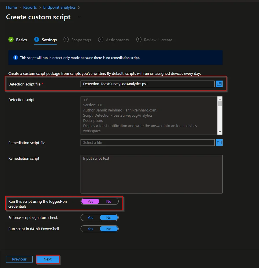 Toast-Benachrichtigungsantworten in Azure Log Analytics protokollieren