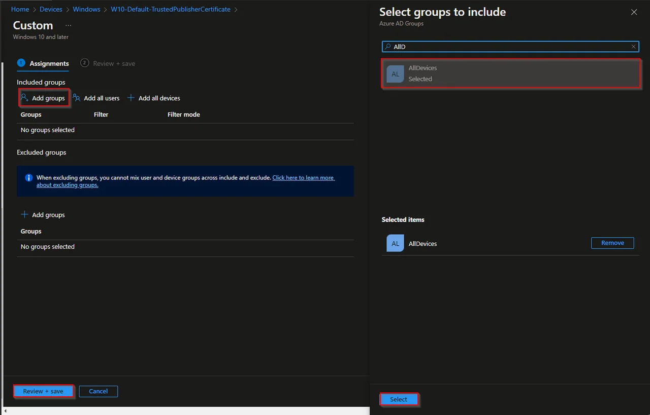 Trusted-Publisher-Zertifikate in Intune mit PowerShell hinzufügen