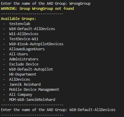 Alle Intune-Zuweisungen einer Azure AD-Gruppe auflisten