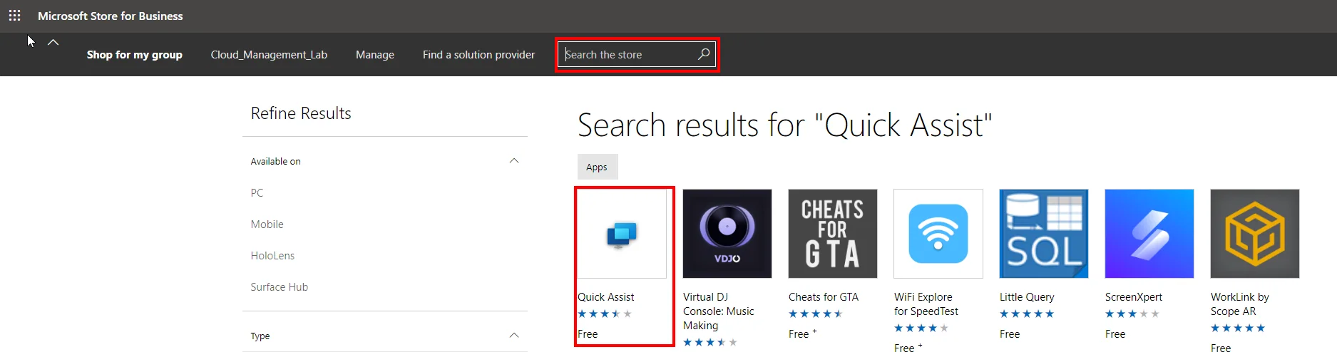 Quick Assist mit Intune aktualisieren