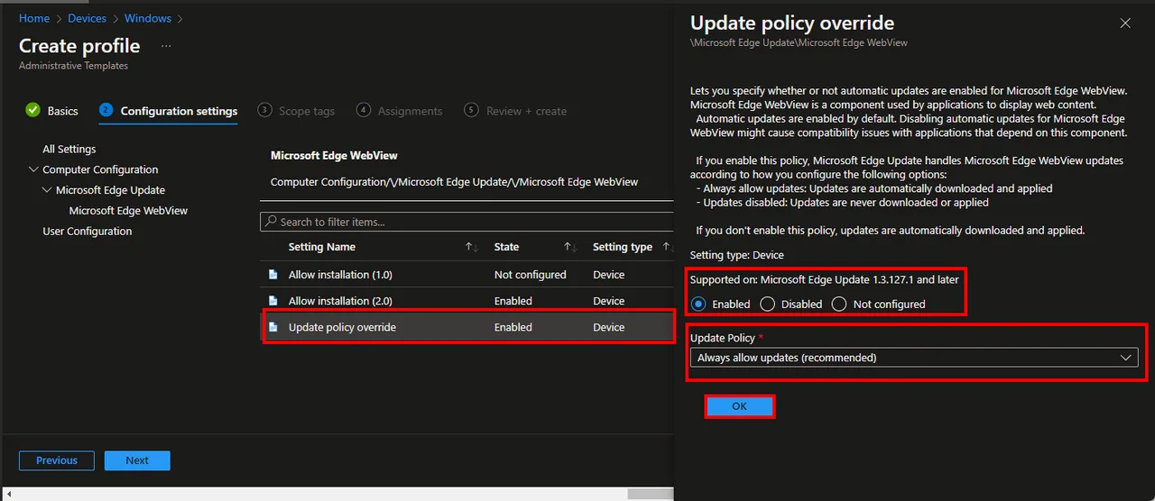 Quick Assist mit Intune aktualisieren