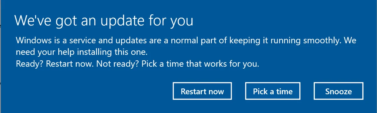 Konfiguration der Neustart-Benachrichtigungen von Windows Update