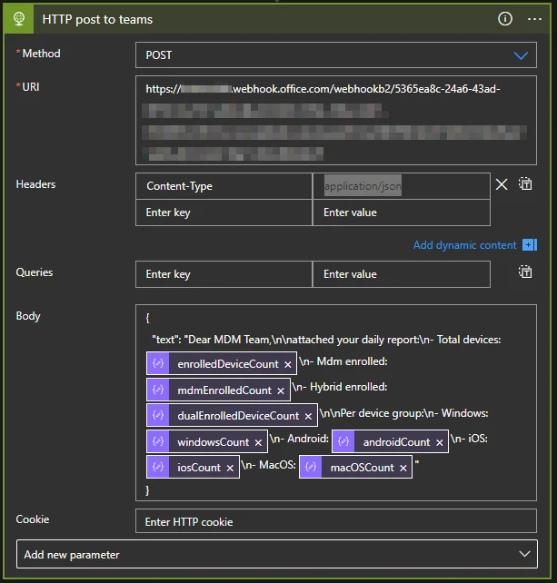Tägliche Intune-Geräteberichte per Logic Apps, E-Mail & Teams