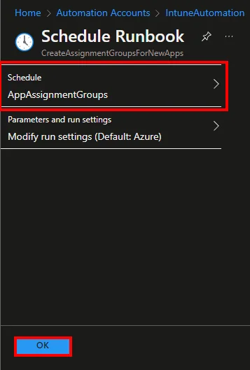 Intune-App-Zuweisungsgruppen mit Azure Runbooks automatisieren