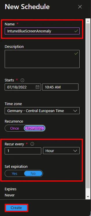 Anomalien in deiner Intune-Umgebung mit Azure Cognitive Services erkennen – Teil 3 Bluescreen of dea