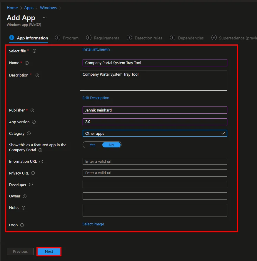 Company Portal System Tray Icon: Neue Intune-Funktionen
