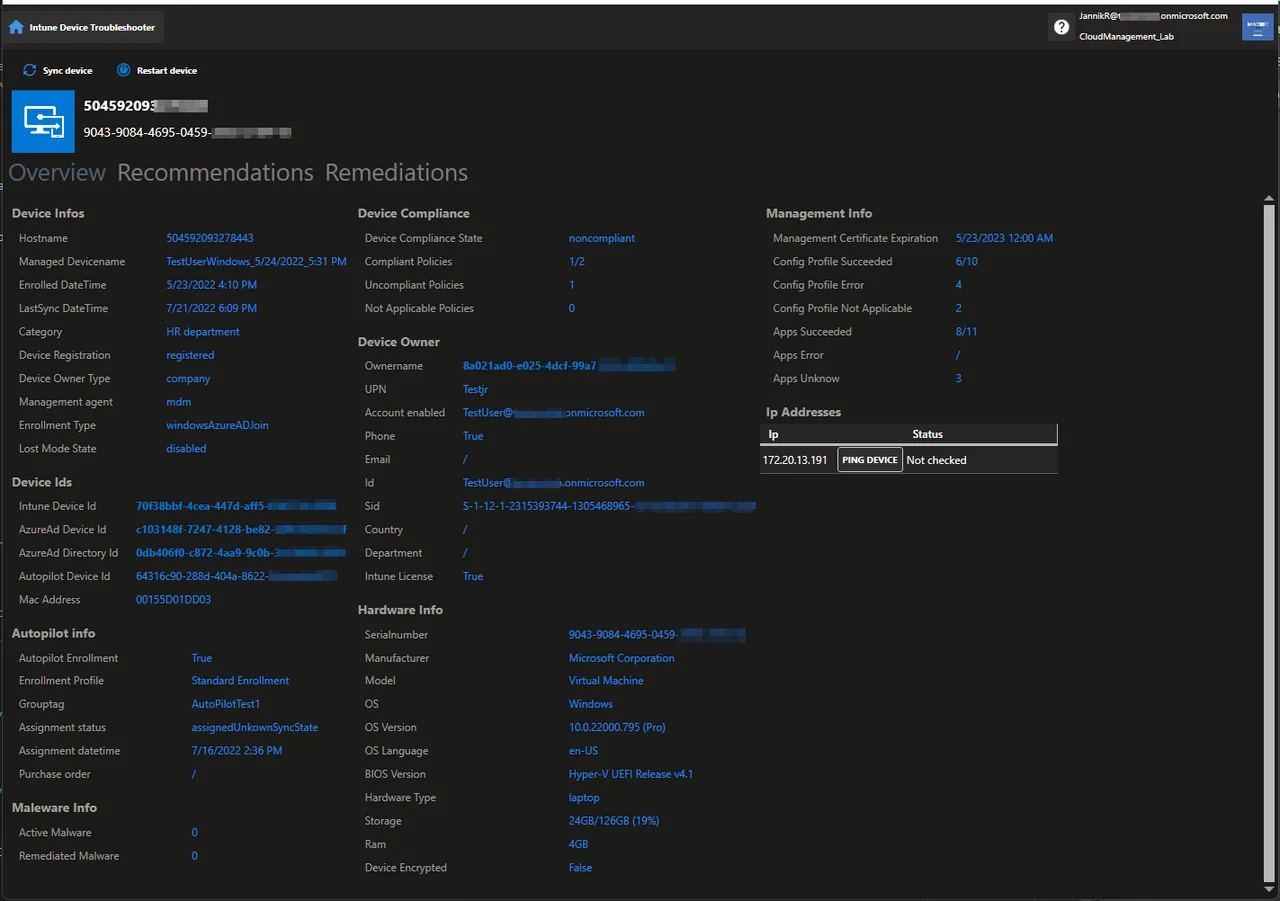Vorstellung des Intune Device Troubleshooter