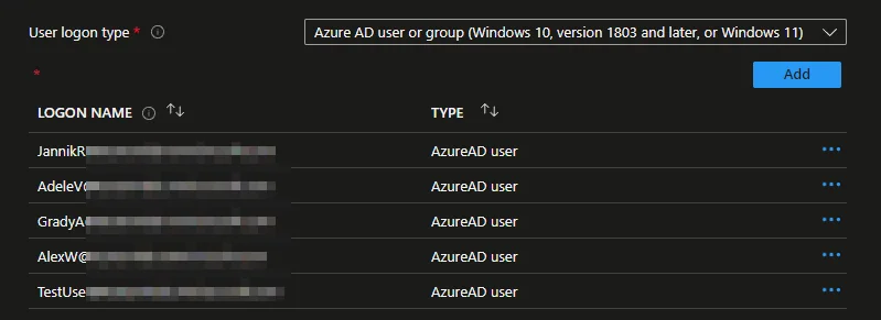 Sync Azure AD Group with Kiosk Config Profile