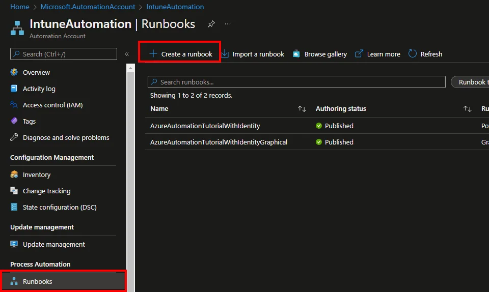 Intune-App-Zuweisungsgruppen mit Azure Runbooks automatisieren