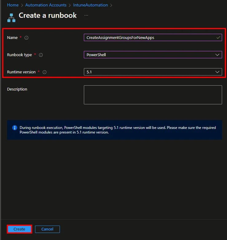 Intune-App-Zuweisungsgruppen mit Azure Runbooks automatisieren