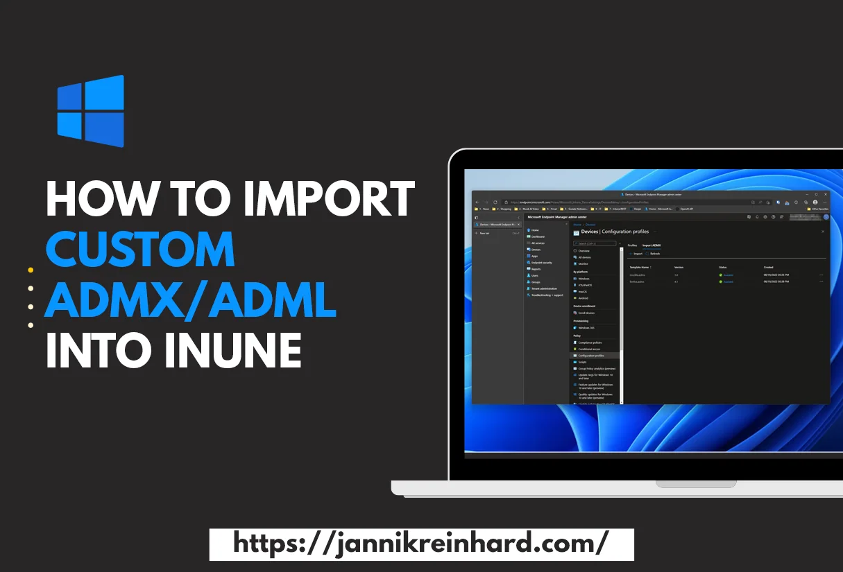 Benutzerdefinierte ADMX/ADML in Intune importieren