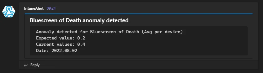 Anomalien in deiner Intune-Umgebung mit Azure Cognitive Services erkennen – Teil 3 Bluescreen of dea