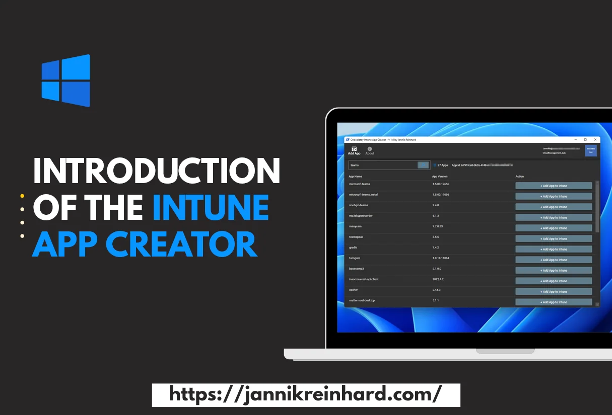 Intune App Creator mit Chocolatey