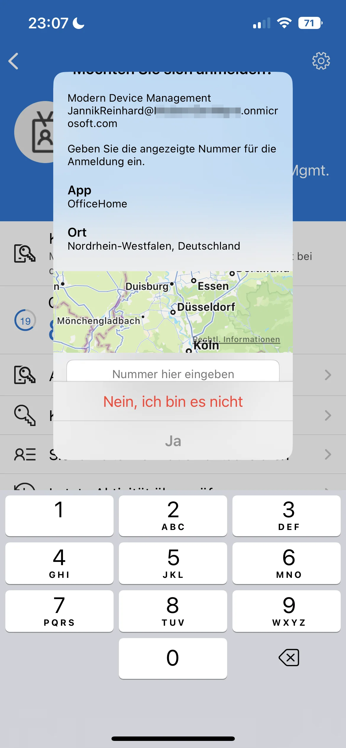 Passwortlose Authentifizierung mit dem Microsoft Authenticator aktivieren