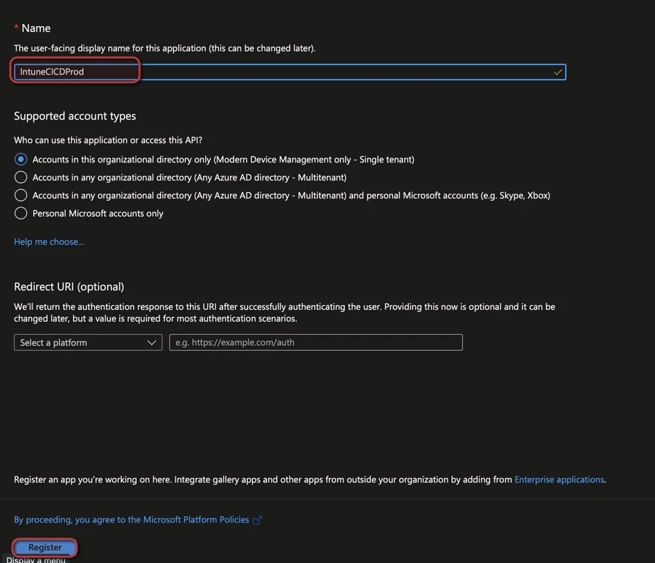 Intune DevOps Pipeline überträgt Konfigurationen von Dev nach Prod