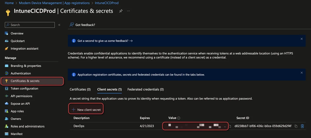 Intune DevOps Pipeline: Objekte vom Dev- in den Prod-Tenant verschieben
