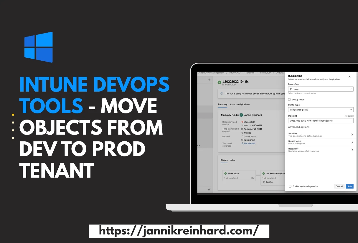 Intune DevOps Pipeline: Objekte in den Prod-Tenant