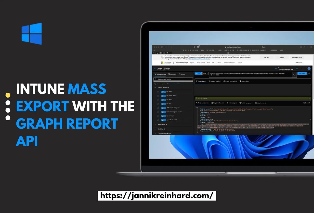 Intune-Massenexport mit der Graph Report API