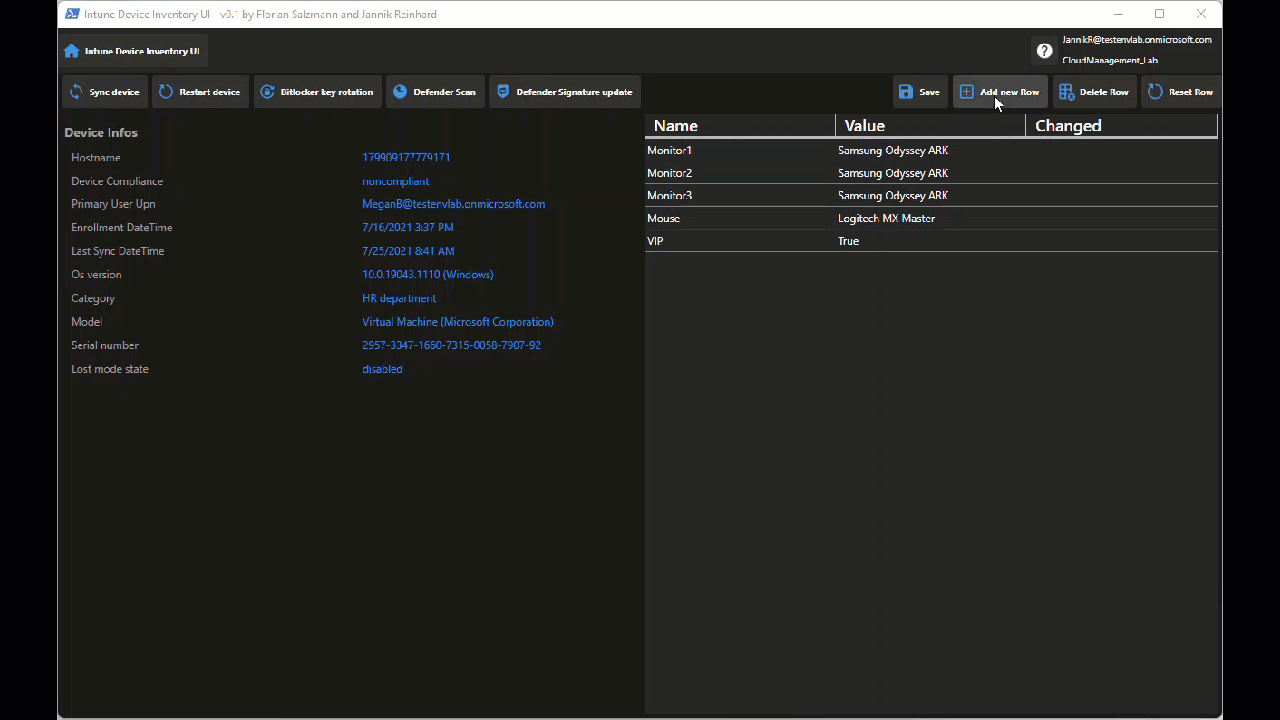 Intune Device Inventory UI