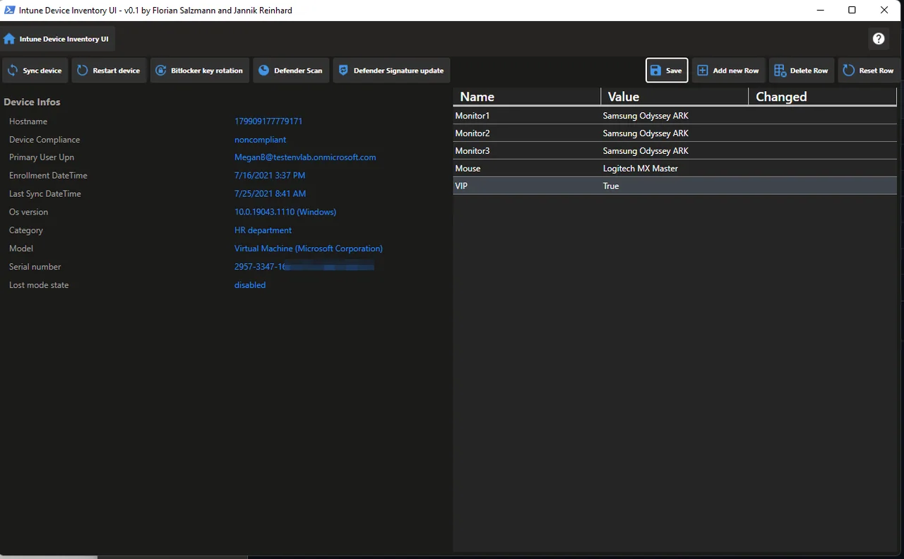 Intune Device Inventory UI