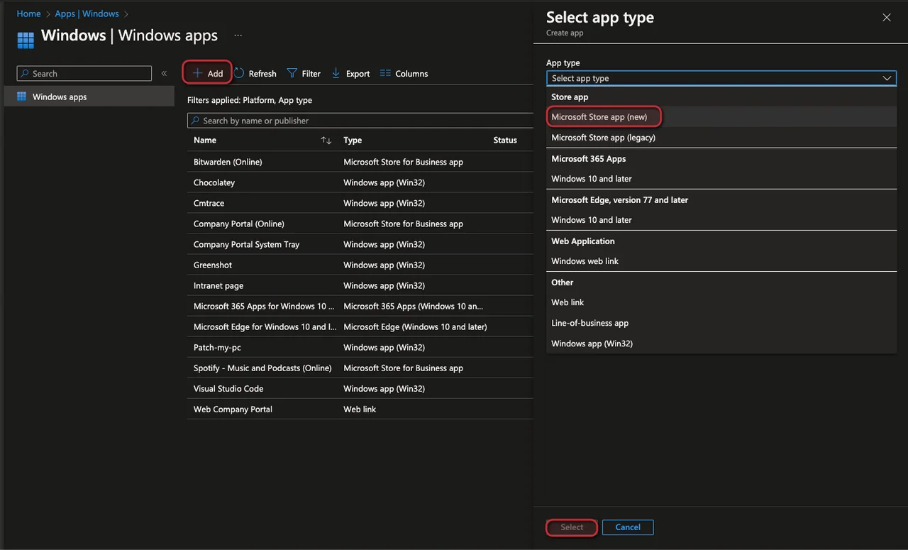 Windows Store Apps über Intune bereitstellen