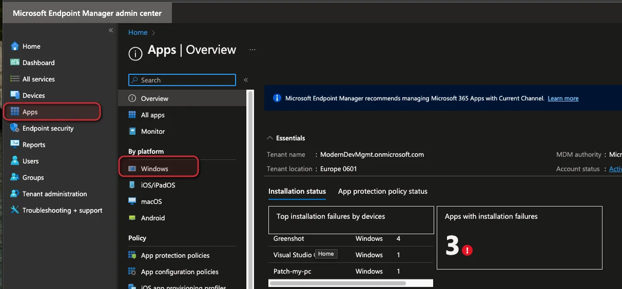 Windows Store Apps über Intune bereitstellen