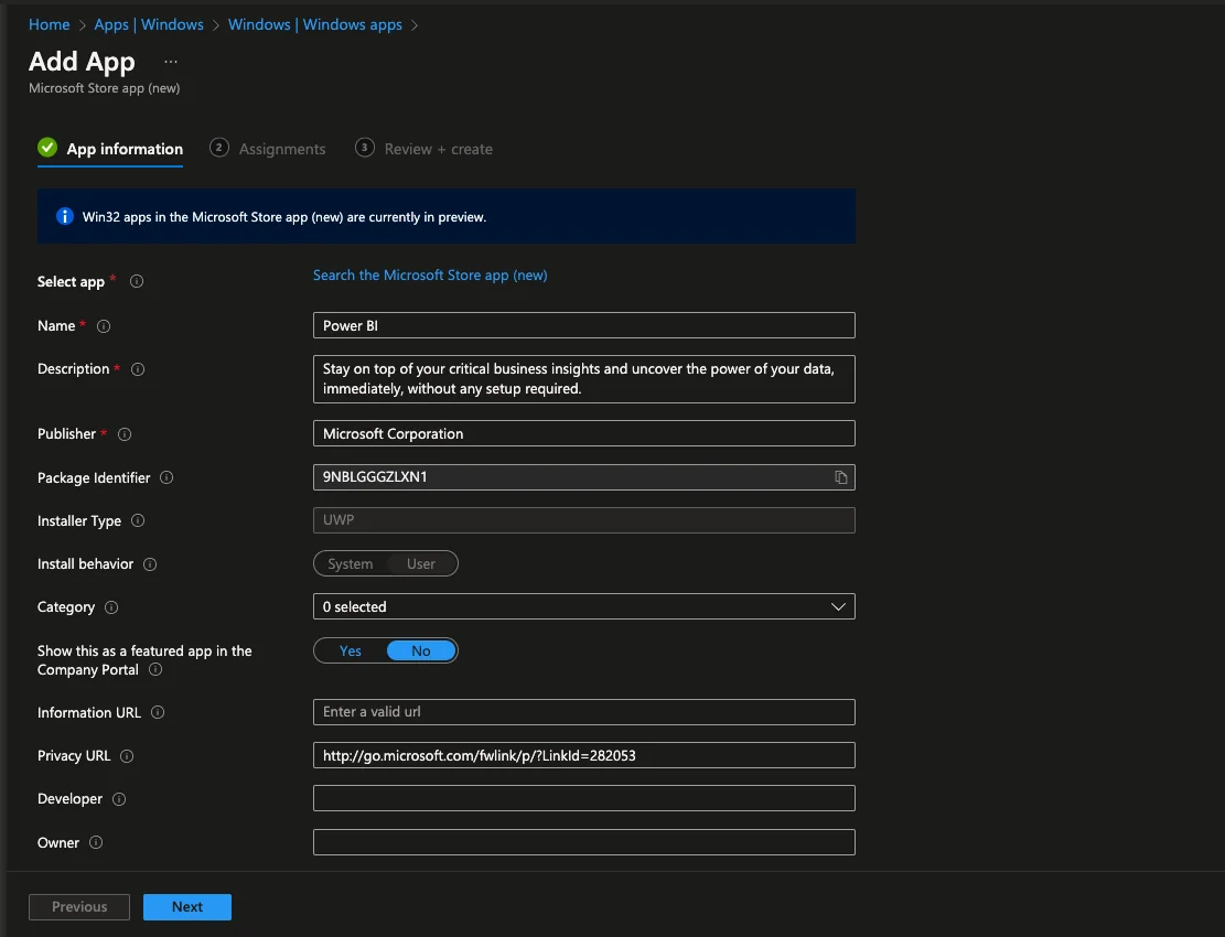Windows Store Apps über Intune bereitstellen