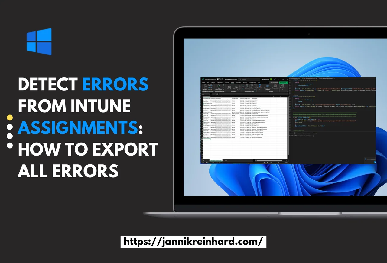Intune-Zuweisungsfehler mit PowerShell exportieren