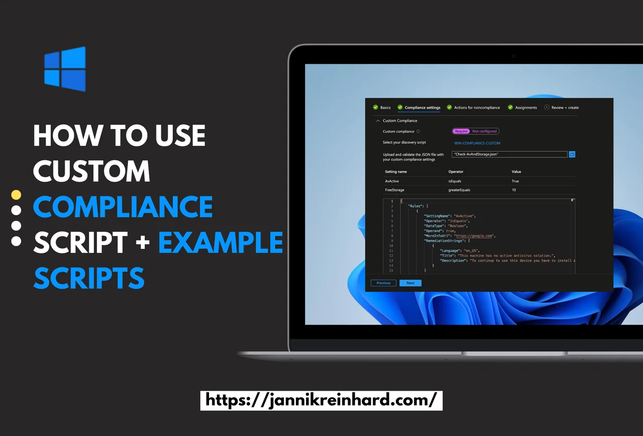 Custom Compliance Script verwenden + Beispielskript