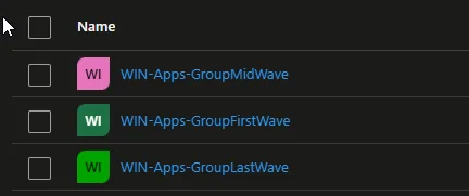 Intune Gerätegruppen für gestaffeltes Konfigurations-Deployment