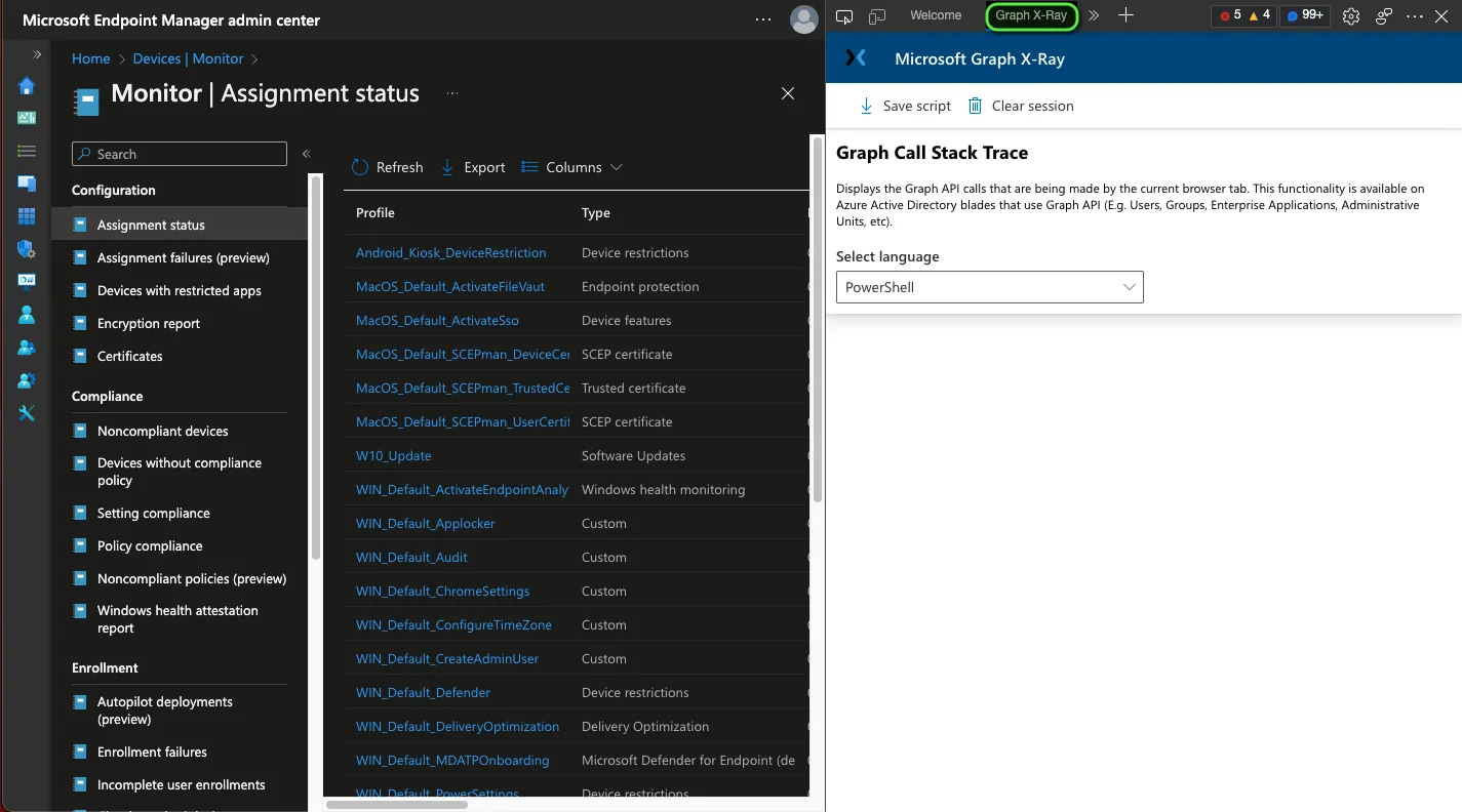 PowerShell-Skript zum Automatisieren von Microsoft Intune-Aufgaben