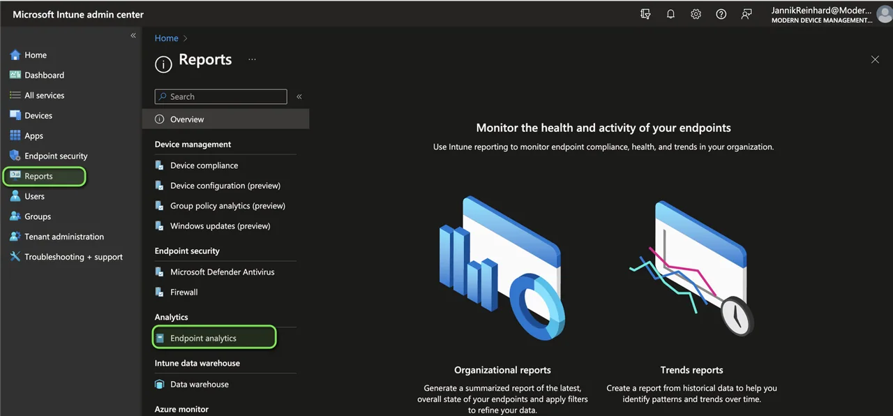 Intune Suite Teil 3: Advanced Endpoint Analytics