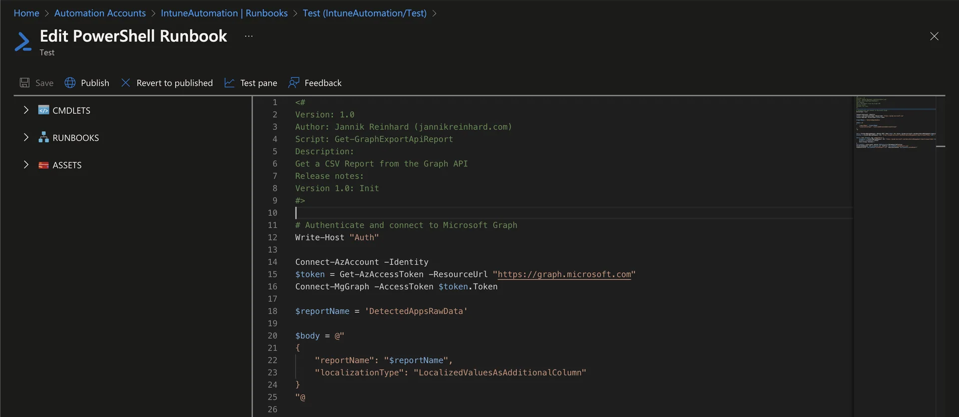 Intune-Aufgaben mit Azure Automation Runbooks automatisieren