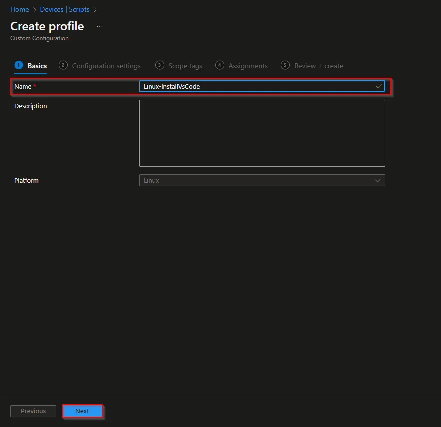 Bash-Skripte für Ubuntu-Geräte in Intune erstellen und konfigurieren