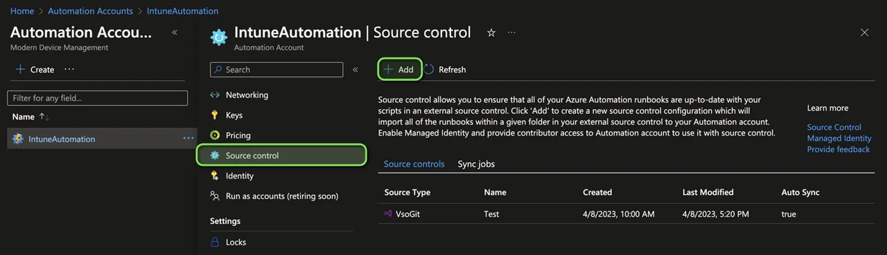 Intune-Aufgaben mit Azure Automation Runbooks automatisieren