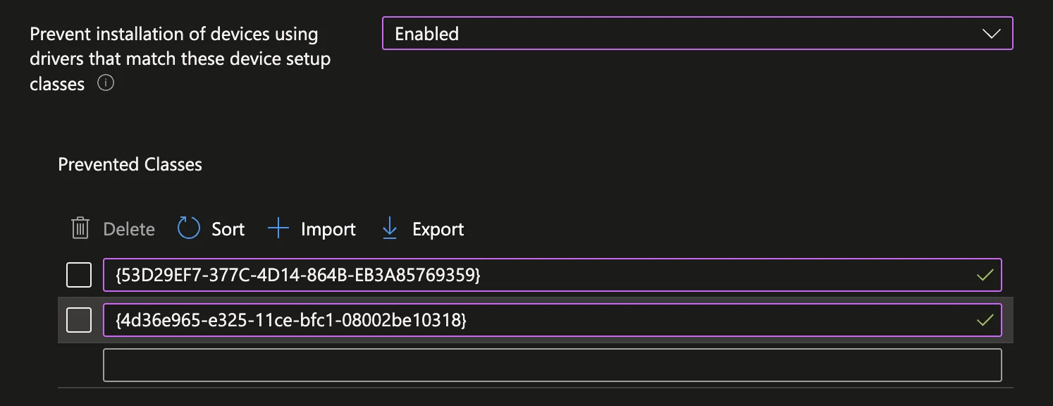 Verwaltung externer Geräte (Peripheriegeräte) mit Intune