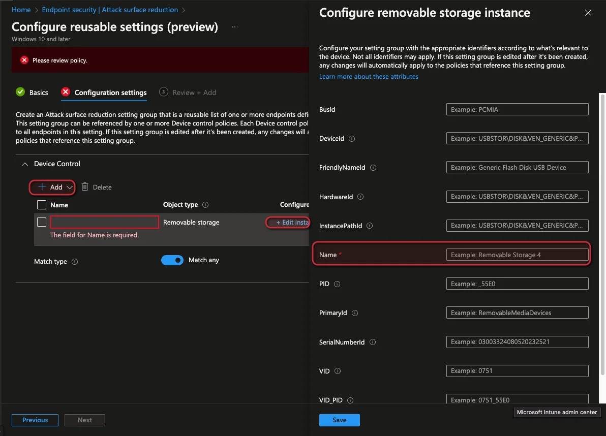 Verwaltung externer Geräte (Peripheriegeräte) mit Intune