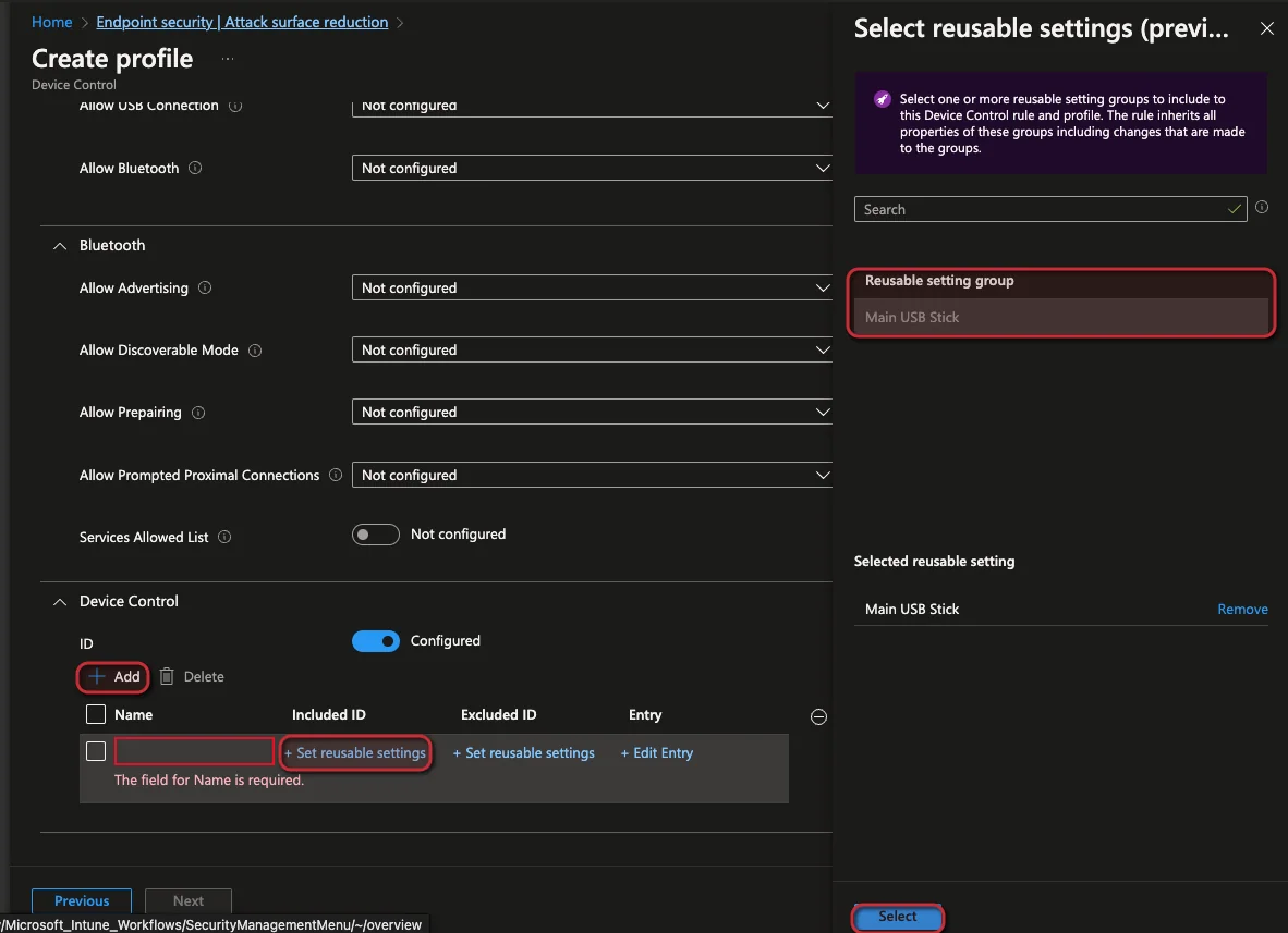 Verwaltung externer Geräte (Peripheriegeräte) mit Intune