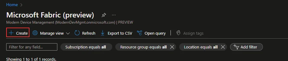 Microsoft Fabric Workflow für Intune-Daten und Power BI