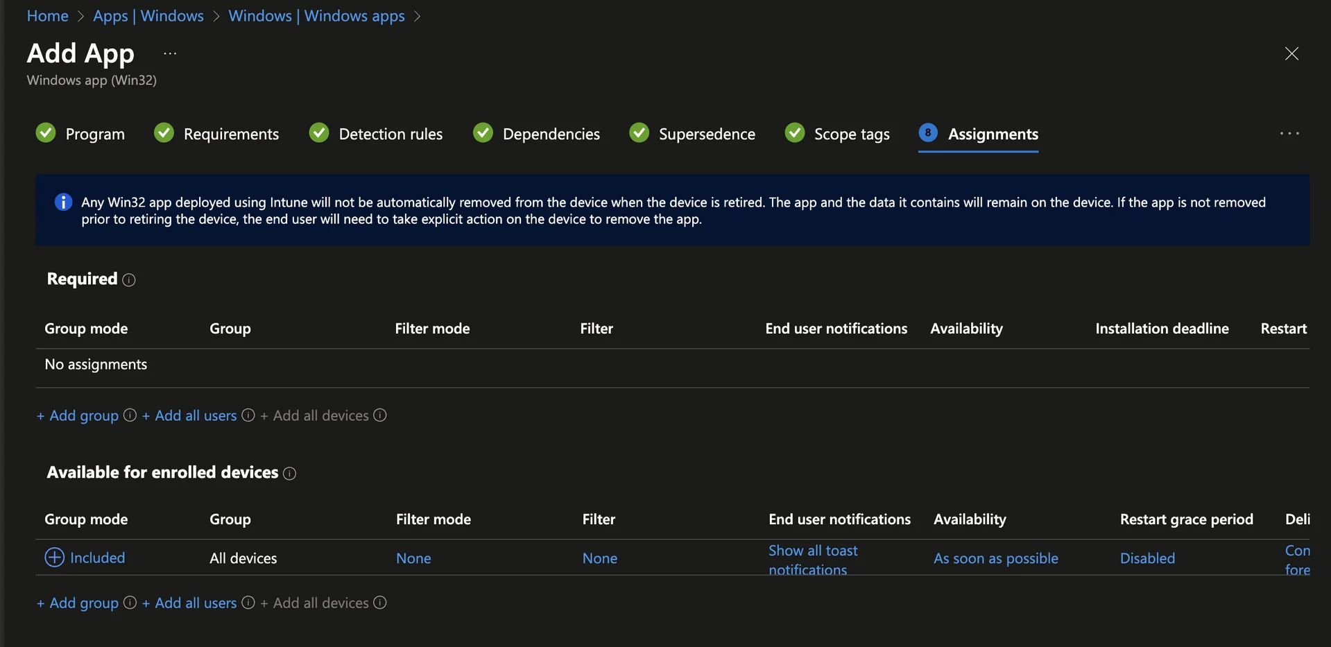 So aktivierst du die Deinstallationsfunktion im Company Portal