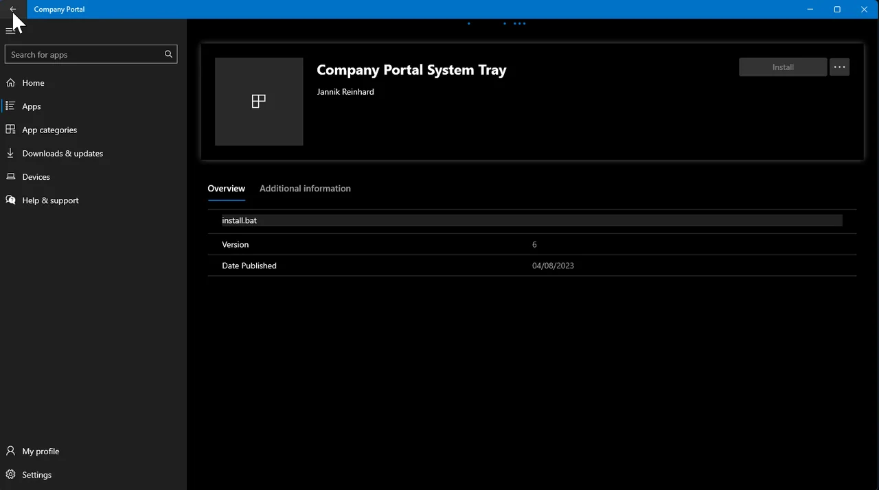 So aktivierst du die Deinstallationsfunktion im Company Portal