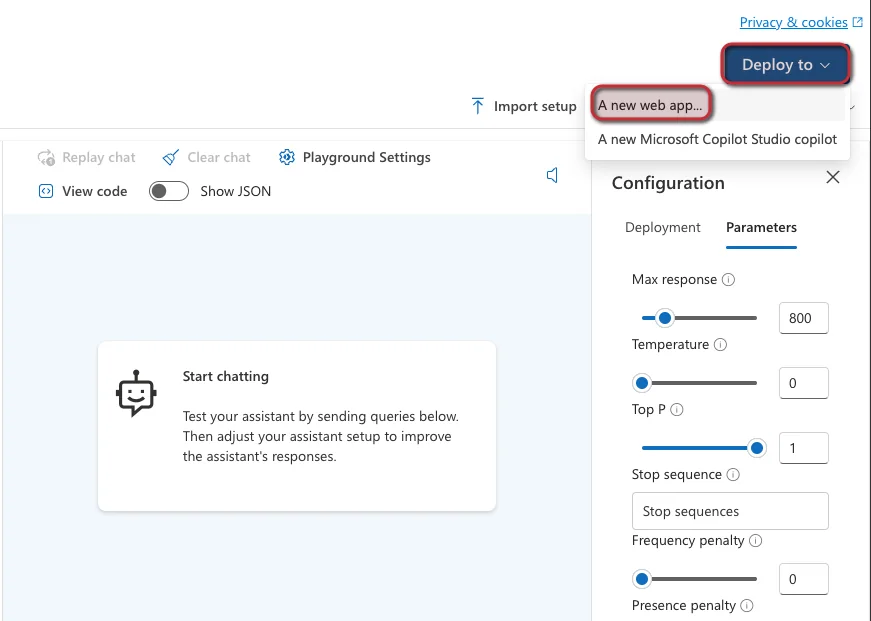 No-Code Intune Copilot im Azure OpenAI Studio erstellen